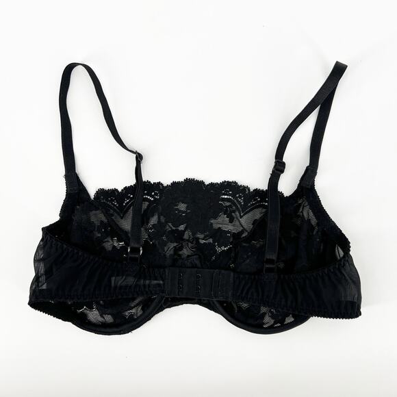 90s Vintage Victoria's Secret Black Lace Bra Size 34B - Picture 2 of 5